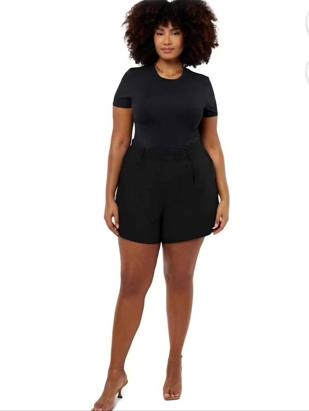 NWT Edited by Remi Bader Black Tailored Shorts Plus Size 26W High Rise Career